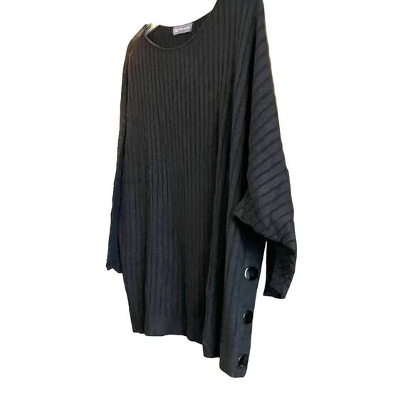 M&S COLLECTION 3/4 DOLMAN SLEEVE PULL-OVER SWEATER, WOMENS, XL, BLACK, CREWNECK - Picture 4 of 11